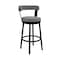 Armen Living Naomi and Bryant 5-Piece Counter Height Dining Set in Black Metal and Gray Faux Leather SETNMBYGRBL5 - alternate 7
